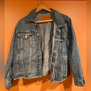 Lucky brand fringe edge denim jacket